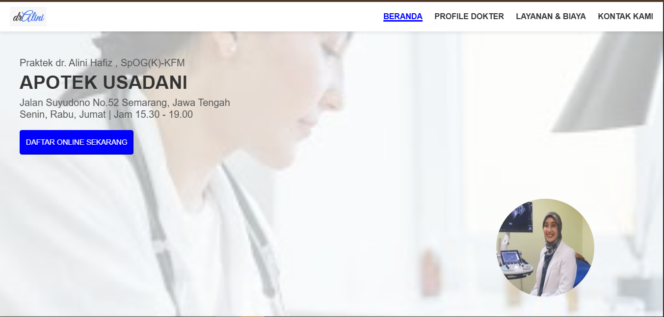 Website Klinik Dr. Alini