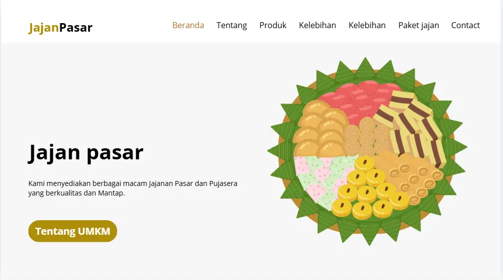 Desain Mock Up Website UMKM